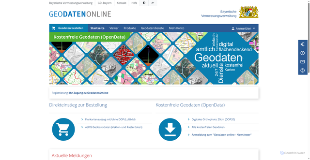 Security scan screenshot of https://geodatenonline.bayern.de