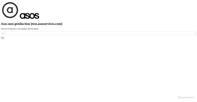 Security scan screenshot of https://asosservices.com