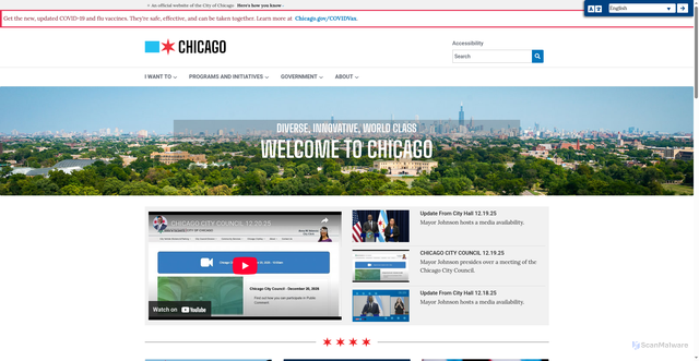Security scan screenshot of https://www.chicago.gov/city/en.html