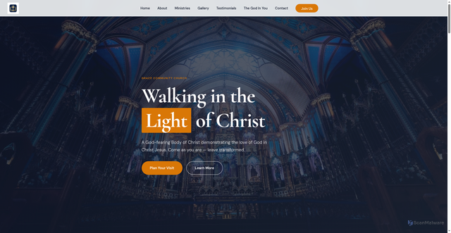 Security scan screenshot of https://godatworkministries.com/