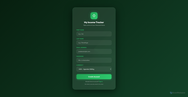 Security scan screenshot of https://myincometracker-qg0vps5qj2.edgeone.app/