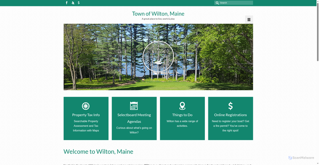 Security scan screenshot of https://www.wiltonmaine.gov/