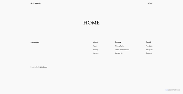 Security scan screenshot of https://antimo.click