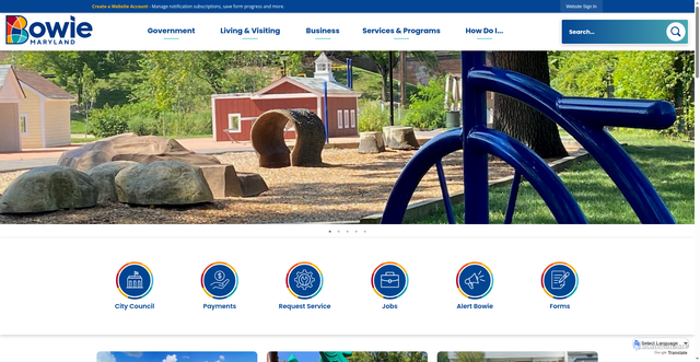 Security scan screenshot of https://www.cityofbowie.org/