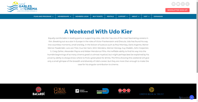 Security scan screenshot of https://gablescinema.com/programs-category/udo-kier/