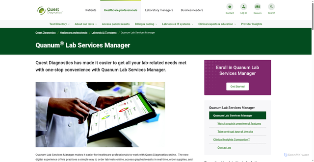 Security scan screenshot of https://care360.com