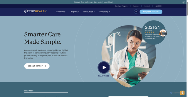 Security scan screenshot of https://zynx.com