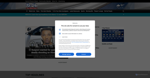 Security scan screenshot of https://www.wrdw.com