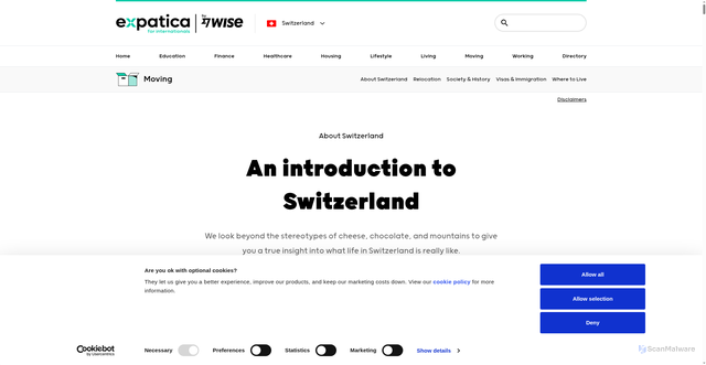 Security scan screenshot of https://www.expatica.com/ch/moving/about/introduction-to-switzerland-106948/