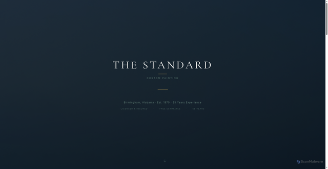 Security scan screenshot of http://thestandardcustompainting.com/