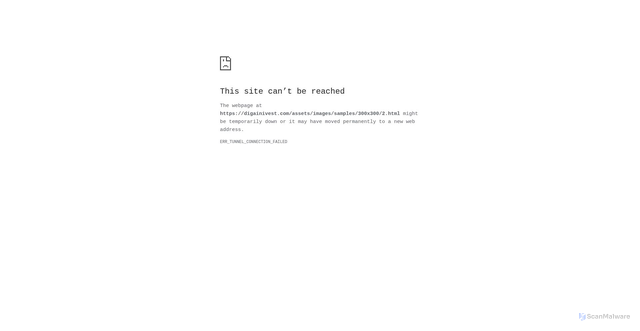 Security scan screenshot of https://digainivest.com/assets/images/samples/300x300/2.html