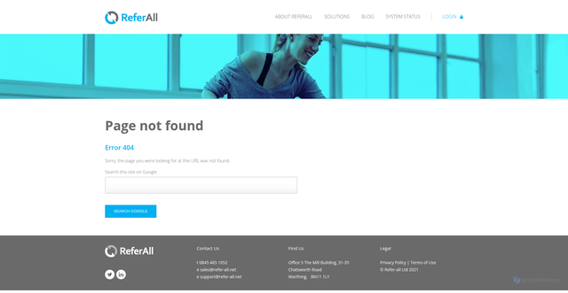 Security scan screenshot of https://refer-all.net