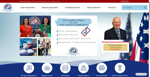 Security scan screenshot of https://www.lakevotes.gov/