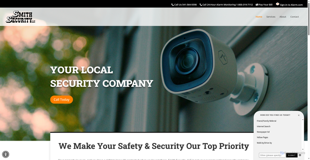 Security scan screenshot of http://smithsecurityllc.com/