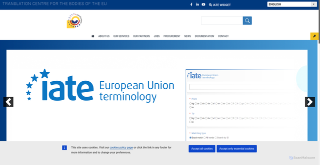 Security scan screenshot of https://www.cdt.europa.eu/en