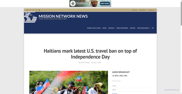 Security scan screenshot of https://www.mnnonline.org/news/haitians-mark-latest-u-s-travel-ban-on-top-of-independence-day/