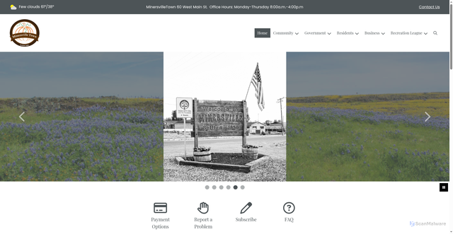 Security scan screenshot of https://minersvilleut.gov/