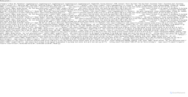 Security scan screenshot of https://wto-halfords-ribbon-2-promo-live.webtrends-optimize.workers.dev