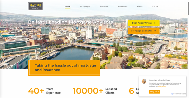 Security scan screenshot of https://crawfordmulholland.com/