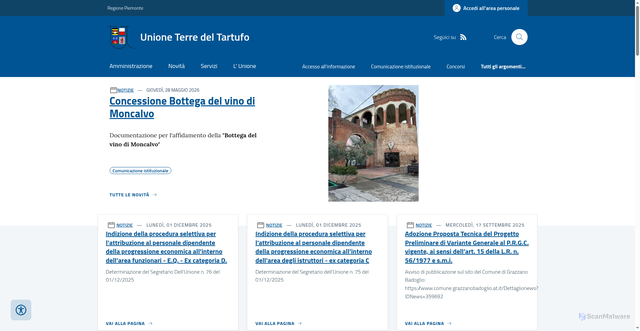 Security scan screenshot of https://www.terredeltartufo.at.it
