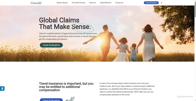 Security scan screenshot of https://interclaims.co.il