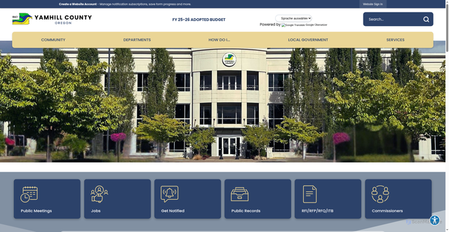 Security scan screenshot of https://yamhillcounty.gov/