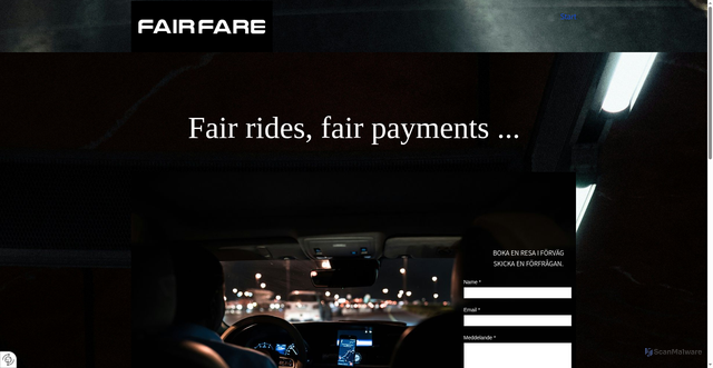 Security scan screenshot of https://fairfare.se