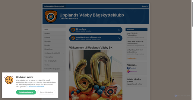 Security scan screenshot of https://uvbk.se