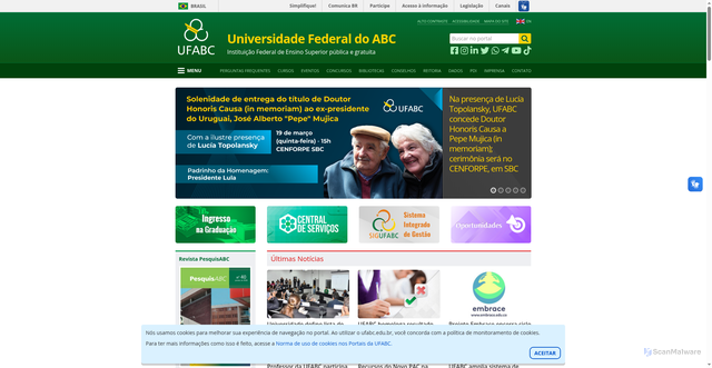 Security scan screenshot of https://ufabc.edu.br