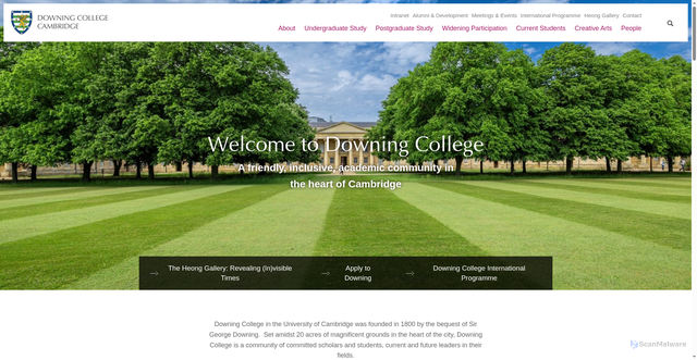 Security scan screenshot of https://www.dow.cam.ac.uk/