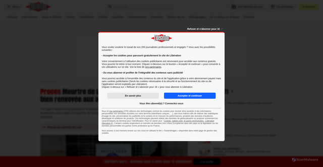 Security scan screenshot of https://www.liberation.fr/societe/meurtre-de-lola-laccusee-dahbia-benkired-sera-bien-renvoyee-aux-assises-20241115_NGEVN7QQPRDNBNBIQZAMGGCQPA/