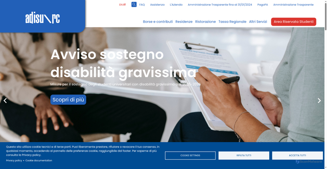 Security scan screenshot of https://www.adisurcampania.it/