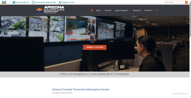 Security scan screenshot of https://azactic.gov/