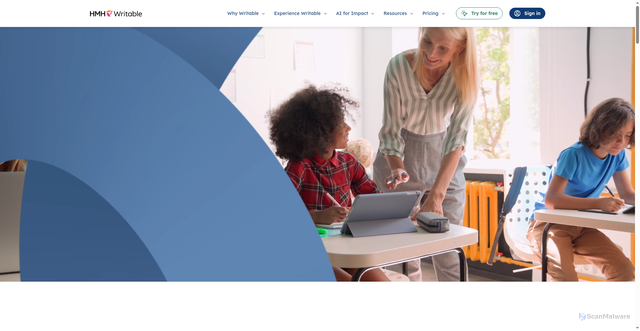 Security scan screenshot of https://www.writable.com