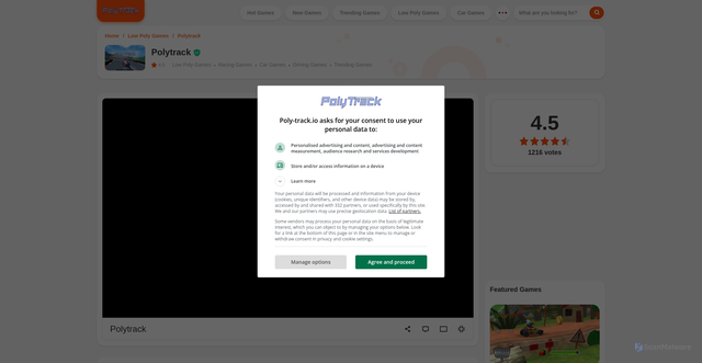 Security scan screenshot of https://poly-track.io