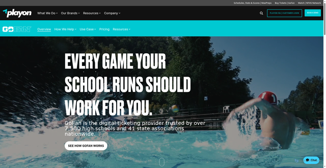Security scan screenshot of https://gofan.playonsports.com/overview
