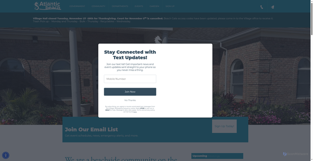 Security scan screenshot of https://www.atlanticbeachny.gov/