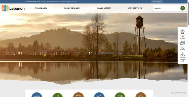Security scan screenshot of https://lebanonoregon.gov/