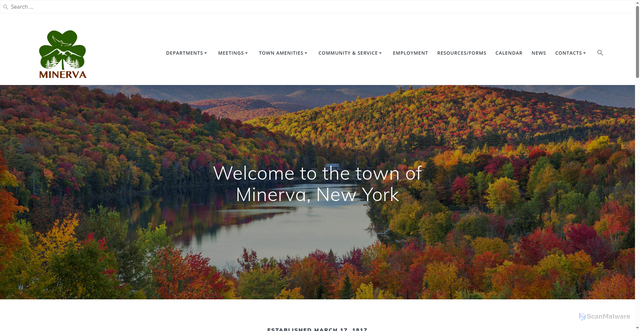 Security scan screenshot of https://townofminerva.com/