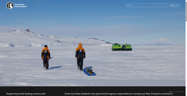 Security scan screenshot of http://www.antarcticanz.govt.nz