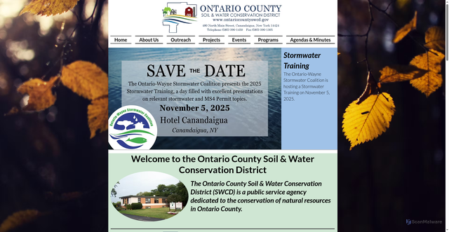 Security scan screenshot of https://www.ontariocountyswcd.gov/