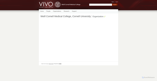 Security scan screenshot of https://vivo.weill.cornell.edu/display/org-568