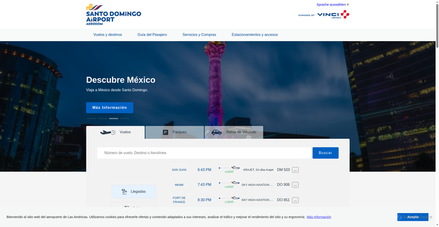 Security scan screenshot of https://aeropuertolasamericas.com/