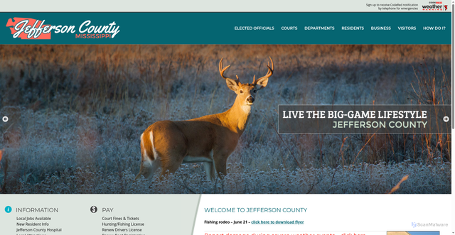 Security scan screenshot of https://www.jeffersoncountyms.com/