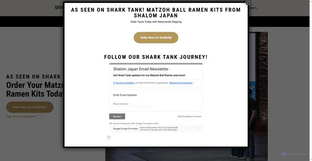 Security scan screenshot of https://shalomjapannyc.com/