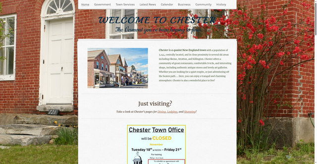 Security scan screenshot of https://www.chestervt.gov/