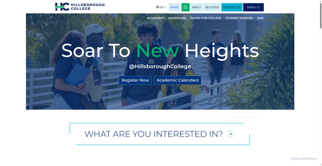 Security scan screenshot of https://hcfl.edu