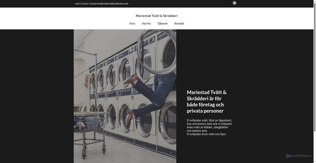 Security scan screenshot of https://mariestadtvatteri.se