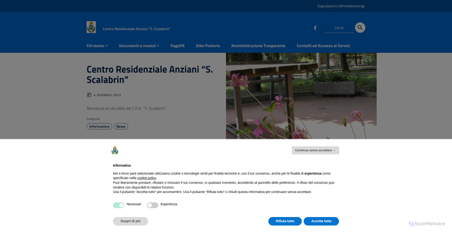 Security scan screenshot of https://www.crascalabrin.it/