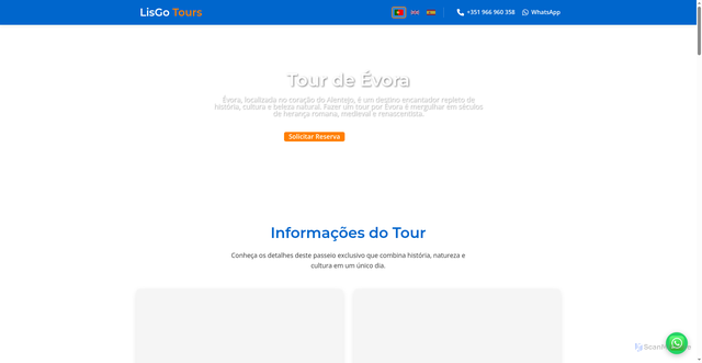 Security scan screenshot of https://lisgotours.com/tour-evora.html